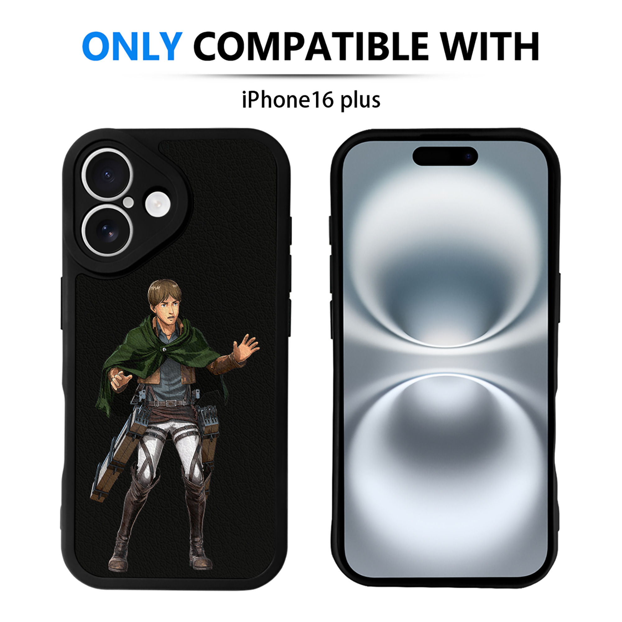 （画像用） 進撃の巨人 Attack on Titan 【iPhone 16シリーズ対応】シリコンスマホケース（レザー調） 材質：シリコン